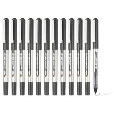 Imagem de PATIKIL Caneta esferográfica de tinta líquida preta, 12 peças de grande capacidade de secagem rápida de 0,5 mm, para escritório, arte, artesanato, scrapbooks, desenho, diário (ARPM4201)