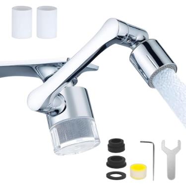 Imagem de Zenkon Torneira com Filtro, Filtro de Torneira Água Rotativa 1080°, Extensor de Torneira com 2 Modos de Jato, Reduz Cloro e Impurezas, Compatível com Pia de Cozinha, Banheiro e Lavanderia