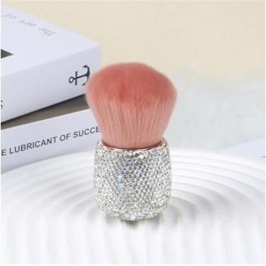 Imagem de Escova de limpeza de barbeiro dourada com cerdas macias, ferramenta de limpeza para máquina de cortar cabelo, escova de barba com alça para higiene diária e uso em barbearia