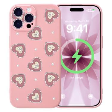 Imagem de MAYCARI Capa para iPhone 16 Pro Max de 6,9 polegadas compatível com Magsafe, capa de borracha gel macia de silicone líquido de ajuste fino com forro de microfibra à prova de choque, capa protetora