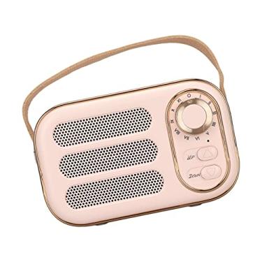 Imagem de ZJchao Alto-falante Retro Sem Fio Alto-falante Estéreo de Alta Fidelidade Portátil Com Carregamento Usb para Viagens Em Casa Atividades Ao Ar Livre Eletrônicos Plásticos (Rósea)