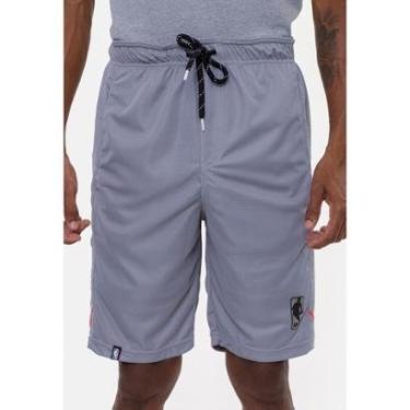 Imagem de Bermuda NBA Sintética Silver Logo Masculino-Masculino