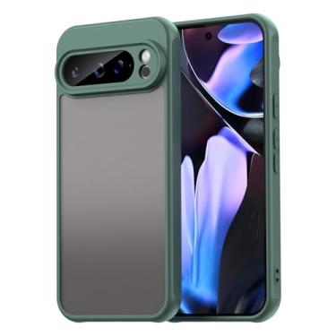Imagem de Capa para celular Google Pixel 9 Pro XL, sem impressões digitais/arranhões, fina, resistente para Google Pixel 9 Pro XL, translúcida, fosca, rígida, policarbonato macio, TPU híbrido, proteção contra