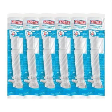 Imagem de Combo Kit Adaptador Para Máquina Lavar Louça + Sifão Branco Kit C/ 6 -