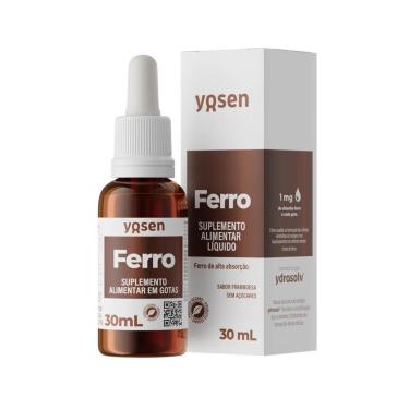 Imagem de Suplemento De Ferro Bisglicinato Ferroso Líquido Ferro Yosen 30 mL Sabor Framboesa-Unissex
