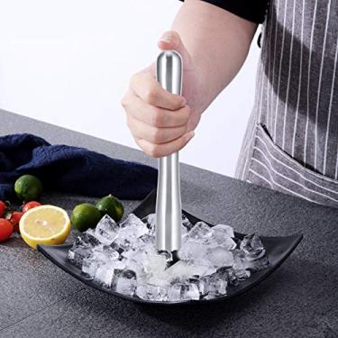 Imagem de Barra de Trituração Gelo Aço Inoxidável para Casa Ferramentas e Materiais Mistura Cocktails com Martelo em Forma Diamante Cabo Ergonômico Superfície E