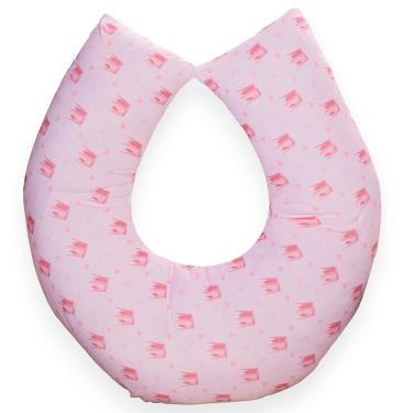 Imagem de Almofada Amamentação Para Bebê Menina Realeza Rosa