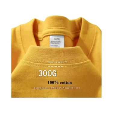 Imagem de Camiseta Masculina Oversized De Algodão Para O Verão 300gms De Alta Re