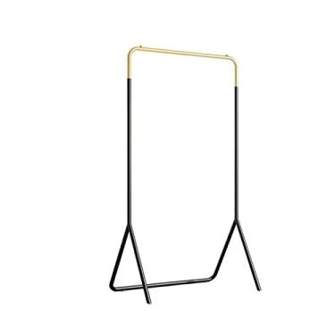 Imagem de CFGH6FDF Cabideiro, suporte para pendurar roupas, piso, quarto, casa, varão, secador, interior, pequeno, cabideiro, árvore, (preto + dourado, pequeno)