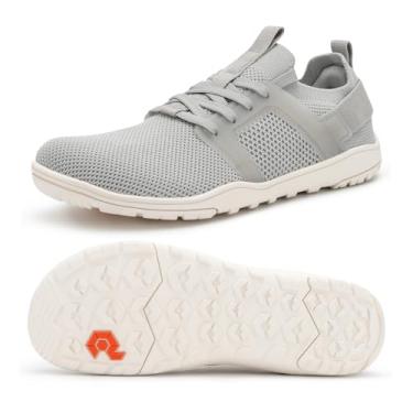 Imagem de Pulltop Tênis de corrida feminino Barefoot Trail – bico largo | sola zero drop | Tênis de treino minimalista Crossfit, Wt06w | Cinza claro, 7.5 Wide