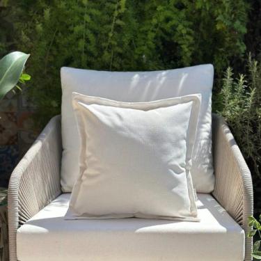 Imagem de Capa Almofada Impermeável Área Externa com Abas 45x45 Crú - AMOFADAS