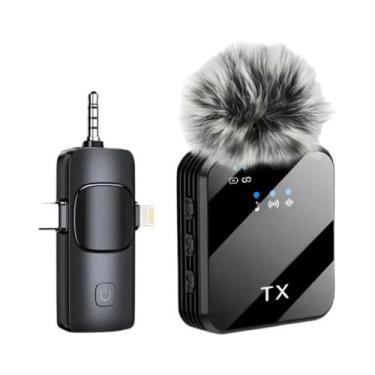 Imagem de Microfone De Lapela Sem Fio Portátil Com Cancelamento De Ruído Para Ap