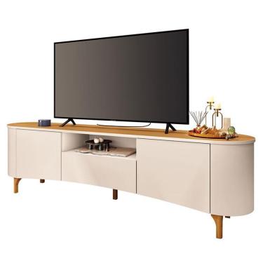 Imagem de Rack Bancada Elara Off White Cinamomo - Hb Móveis