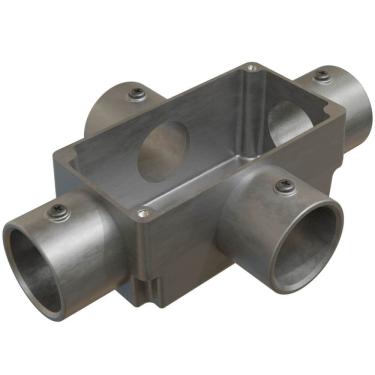 Imagem de Caixa de Derivação Fixa Conduletzel Sem Pintura Tipo X de 1 Sem Tampa E012100046 Wetzel Caixa De