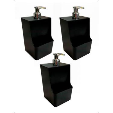 Imagem de Kit 3 Dispenser Detergente Dosador Cozinha Pia Porta Esponja - Klizz