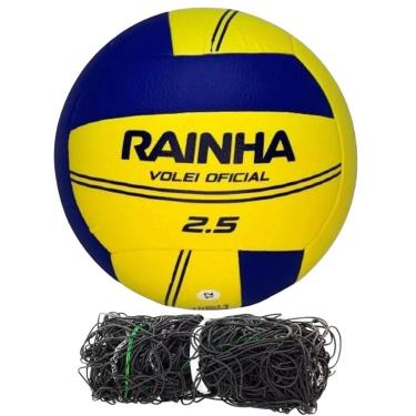 Imagem de Kit Bola De Vôlei Rainha 2.5 XXIV + Rede De Vôlei Master Rede Sem Lona Fio De Seda-Masculino