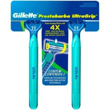 Imagem de Barbeador presto ultragrip cab movel  cartela c/ 2 (verde) - Gillette