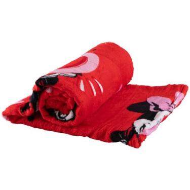 Imagem de Cobertor Manta Jolitex Soft Personagens Minnie, Vermelho, Solteiro