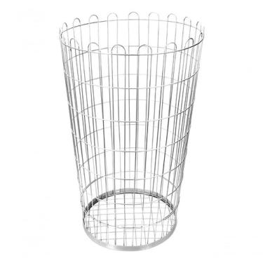 Imagem de Kit 7 Lixeira Aramada Redonda 200 Litros Metal para Uso Interno JSN