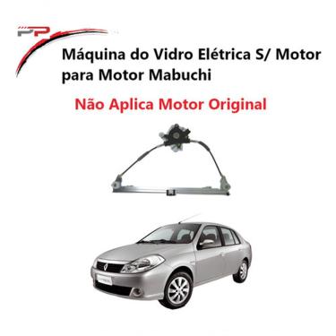 Imagem de Máquina de Vidro Elétrico Dianteira Esquerda S-motor Symbol 99-16 4PT Compatível Renaul...