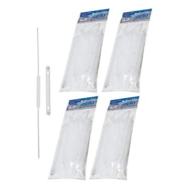 Imagem de Grampo Prendedor Organiza Papel Pacote 200 unidades Branco - Dello