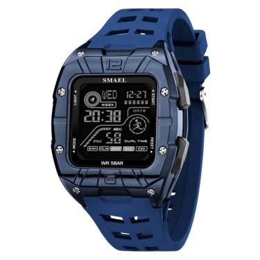 Imagem de Relógio digital masculino esportivo multifunção à prova d`água