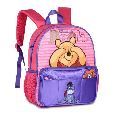 Imagem de Mochila Costas Infantil Ursinho Pooh Bolsa Escolar Meninas-Feminino