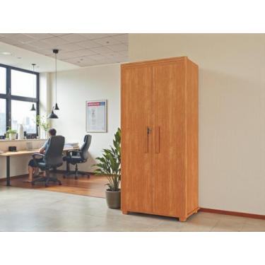 Imagem de Armario Multiuso Dispensa em MDF Com Duas Porta Com Chave Cor:NATURE -