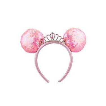 Imagem de Tiara rosa coroa princesa orelhas minnie - disney