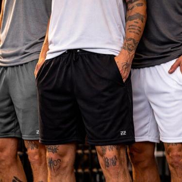 Imagem de Kit 3 Bermudas Masculinas Dry Treino Academia Futebol Alta Performance Conforto Luzzoo-...
