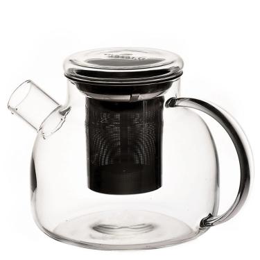Imagem de Bule de Vidro com Infusor 1L para Chá Borossilicato Resistente a Altas Temperaturas Uso Doméstico Transparente Bugatti