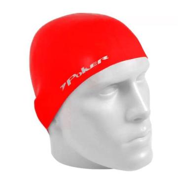 Imagem de Touca de Natação Poker Silicone Power, Vermelho, ST