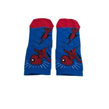 Imagem de Meia Infantil Menino Lupo 02445 Marvel Spider Man, Vermelho, Azul, 24-