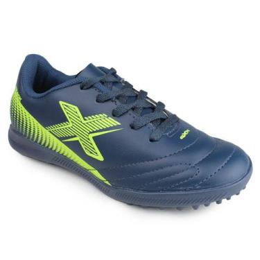 Imagem de Chuteira masculina oxn society spartak 3, LIMÃO AZUL PRETO, 42