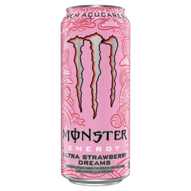 Imagem de Energético Morango Ultra Monster 473ml 6 Unidades Zero Açúcar