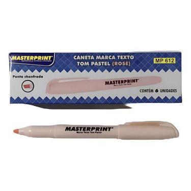 Imagem de Marca Texto Pastel Rose Ponta Chanfrada Masterprint 6un 4813 Rose Past