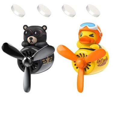 Imagem de Ambientadores para Carro DUHKHAS Conjunto Urso e Pato com Hélice