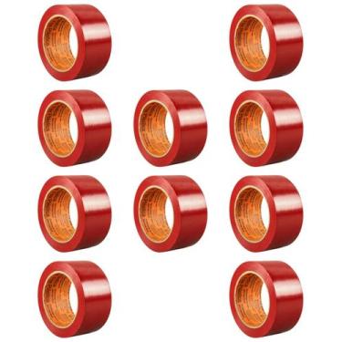 Imagem de 20 Fitas Para Demarcaçao De Solo Vermelha 50mm X 30m 471 3m