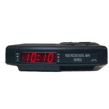Imagem de Rádio Relógio Digital AM/FM Preto Motobras