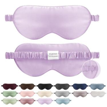 Imagem de Máscara de Dormir SILKTALE de Seda de Amoreira Roxo Claro