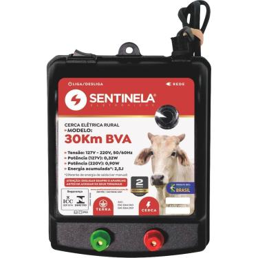 Imagem de Eletrificador de Cerca Elétrica 1039 Bivolt Alcance 3.500 m Preto Sentinela