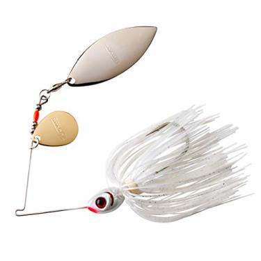 Imagem de BOOYAH Isca de pesca Blade Spinner, isca de robalo, brilho de prata acetinada, tandem (3/8 oz)