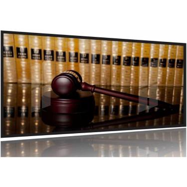 Imagem de Quadro Decorativo Direito Juiz 130x60 Moldura Preta 2x2