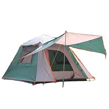 Imagem de Tenda dobrável de camada dupla simples, barracas para acampamento ultraleve impermeável barraca de acampamento barraca de praia barraca de acampamento barraca de acampamento para a família ao ar livre, caminhadas, verde, 2 x 2 x 1,3 m