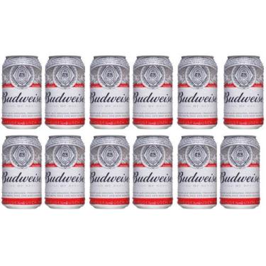 Imagem de Cerveja Budweiser Lata 350ml - Com 12 Unidades