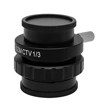 Imagem de Slides de microscópio de laboratório SZMC TV1/2 TV1/3 adaptador CTV 0,5X 0,35X 1X adaptador para acessórios de microscópio estéreo trinocular peças de microscópio (cor: SZMCTV 13)