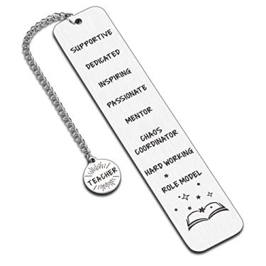 Imagem de Presentes para professores para mulheres homens de estudantes marcador de página de presente de formatura para amantes de livros professores apreciação semana presentes para treinador professor presente de agradecimento para colega de trabalho professor especial aposentadoria de aniversário