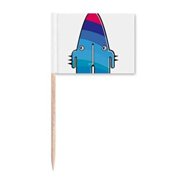 Imagem de Universo e alienígena azul monstro palito bandeira marcador topo decoração de festa