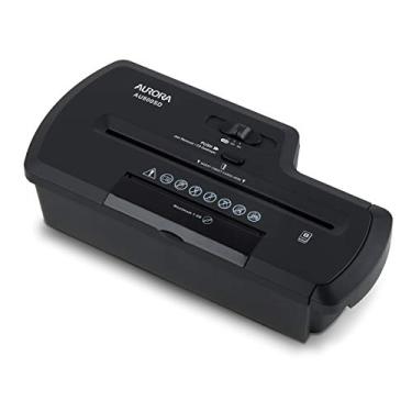 Imagem de Aurora AU800SD Triturador de papel de corte de tira profissional/CD/triturador de cartão de crédito sem cesto de lixo, corte em tira de 8 folhas sem cesta, preto