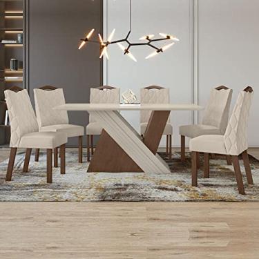 Conjunto Mesa de Jantar e 6 Cadeiras Tiê CabeCasa MadeiraMadeira